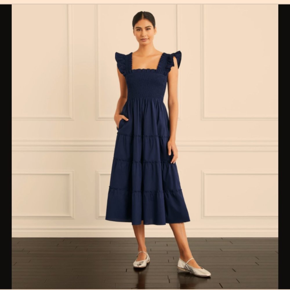 Hill House Ellie Nap Dress  - Navy, Size Medium NWT